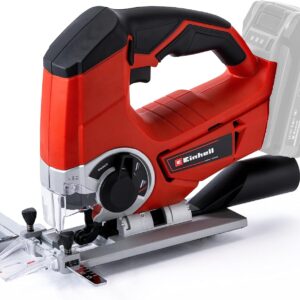 Einhell Power X-Change 18V Cordless Jigsaw With Angle Adjustment - Battery Powered Electric Saw To Cut Wood, Plastic and Metal - TE-JS 18/80 Li Jig-Saw Tool (Battery Not Included)
