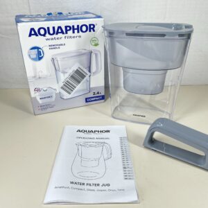 AQUAPHOR Water Filter Jug Compact for Maxfor+ Filters - 2.4L Capacity - Grey