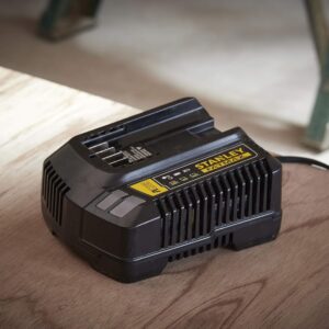 STANLEY FATMAX SFMCB14-QW V20 4A (18V) Fast Battery Charger for V20 Batteries, Black with EU Plug