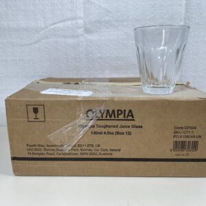 Olympia Juice Tumblers 130Ml 78X67mm Toughened Glasses Restaurant 12pc