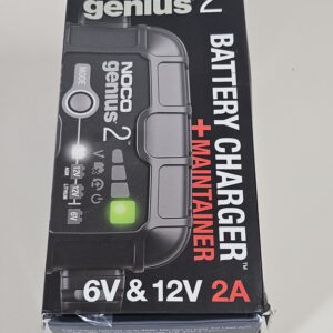 NOCO GENIUS2: 2A 6V/12V Smart Battery Charger – Automatic Maintainer, Trickle Charger & Desulfator with Overcharge Protection & Temperature Compensation – For Lead-Acid & Lithium Batteries