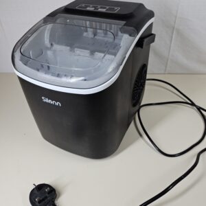 Silonn Countertop Ice Maker Machine, 9 Cubes Ready in 6 Mins, 12 KG in 24Hrs, Self-Cleaning Ice Machine with Ice Scoop and Basket, 2 Sizes of Bullet Ice for Home Kitchen Office Bar Party