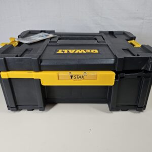(cracked) DEWALT DWST1-70705 T-Stak III Tool Storage Box with Drawer, Yellow/Black, 17.6 cm*44.0 cm*31.4 cm