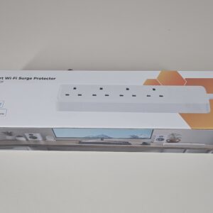 Smart Power Strip WiFi Plug - Smart Outlets Smart Extension Lead 1.8m with 4 AC Outlets, Compatible with Amazon Alexa, Google Assistant, Support Voice/APP Control, Surge Protecting, 13A 250V