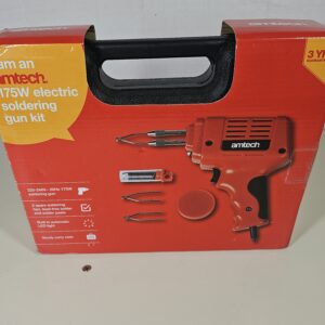 Amtech S1738 Electric Soldering Gun Kit, 175W, 220-240V, LED Light, Carry Case, Easy to Use