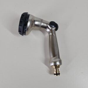 FANHAO Professional Heavy Duty Garden Hose Spray Gun, 100% Metal Thumb Control Hose Gun with 8 Spray Patterns, High Pressure Hose Nozzle for Lawn & Plant Watering, Car & Pet Washing