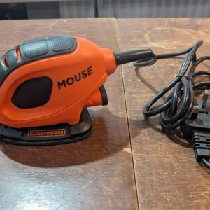 BLACK+DECKER Mouse 55W Detail Sander with 6 Sanding Sheets, BEW230-GB