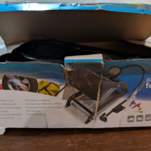 Ring Double Barrel Foot Pump With Adaptors Kit: Durable Anti-Slip Rubber Tread Plate
