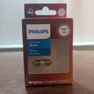 Philips Ultinon Pro6000 LED Festoon Car Signaling Bulb (C5W), 6.000K cool white, 30mm, 24V, 6.000K, 30mm 24V