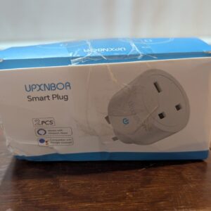 UPXNBOR Smart Plug WiFi Outlet, Works with Amazon Alexa, Google Home, Wireless Smart Socket with Energy Monitoring, Timer & APP Remote Control, 2.4GHz Wi-Fi Only, 13A (2 Pack)