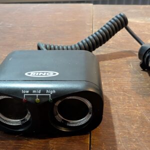 Ring RMS2 Two 12V Sockets Car Adaptor with Battery Analyser for Dash Cams, Sat Navs and more