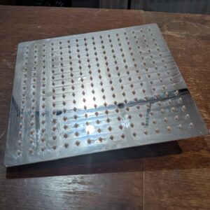 Ibergrif M20294 Rain Shower Head, 12 Inch Square Fixed Showerhead, 304 Stainless Steel Ultra Thin Top Spray Shower head with 196 Silicone Jets for Bathroom, Chrome