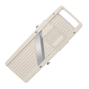 Vogue Jumbo Japanese Mandoline, White, Safety Guard Included - Includes 3x Interchangeable Blades: Fine 1.6 mm, Medium 3.2 mm & Coarse 10.9 mm - CC052