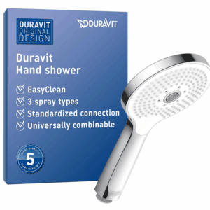 Duravit UV0650017010 Universal Shower Head, Chrome/White