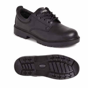 Apache Ap306 Safety Shoe | Size 10 | Black Leather | Steel Toe Cap | Water Resistant | Midsole Protection | S3 and SRA Safety Approved