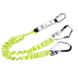 Portwest Double Elasticated Lanyard With Shock Absorber, Size: One Size, Colour: Yellow, FP52YER
