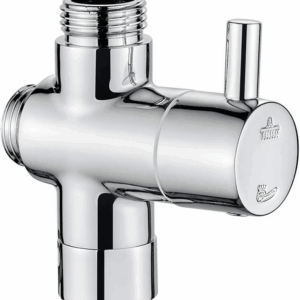 Ibergrif M92201 3 Way Shower Arm Diverter Valve Component, Brass Bathroom Universal Shower Head Splitter Inlet(G3/4”) and Two Outlets(G3/4” & G1/2”) for Hand Held Showerhead & Fixed Spray Head, Chrome