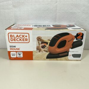 BLACK+DECKER Mouse Sander - 55W Detail Sander with 6 Sanding Sheets - BEW230-GB