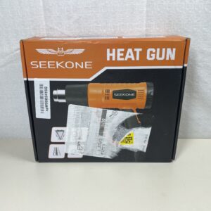 Heat Gun, SEEKONE 2000W Professional Heavy Duty Hot Air Gun Kit 400℃ & 600℃ Dual-Temperature Settings with Flame Retardant Protective Cover, 4 Nozzles for Crafts, Shrinking PVC, Stripping Paint