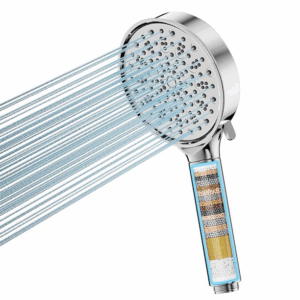 Cobbe Hard Water Filter Shower Head with 20 Stage Filter, 6 Spray Jet Modes High Pressure Bathroom Shower Head, Large Powerful Handheld Showerhead for Residual Chlorine Remove