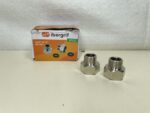 Ibergrif M91501 UK Compression Adaptors Connector from G3/8 Inch to G1/2 Inch, Metal, Chrome, 1 Pair