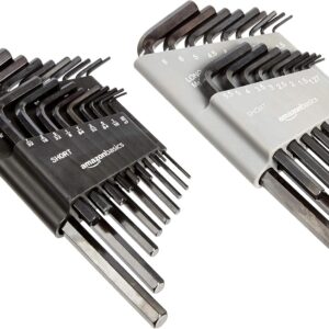 Amazon Basics 36-Piece Allen Key Set - Inch/SAE and Metric