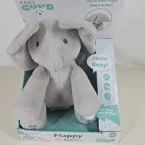 (faulty) Official Baby GUND Flappy the Elephant, Cuddly Plush 12-Inch Animal Themed Soft Toy for Newborn Boys and Girls Aged 0-12 Months