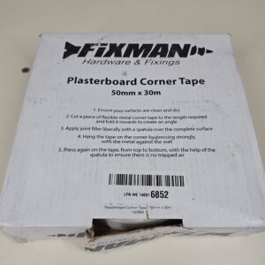 Fixman 193980 Plasterboard Corner Tape 50 mm x 30m