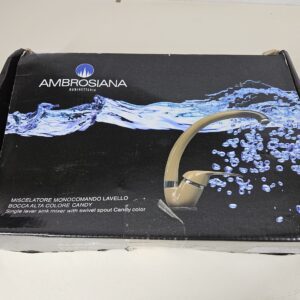 (paint damage) ambrosiana SEI1406CAN Kitchen Sink Mixer Tap with Rod High Series Six Brass Earth Color France with Water Saving Aerator