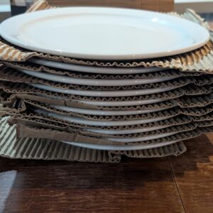 Athena Hotelware Narrow Rimmed Plates in White Porcelain - Super Vitrified Durable Glaze - Oven