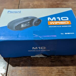 Sena Parani M10 Motorcycle Bluetooth Headset Communication Device - Wired Mic Variant,Black