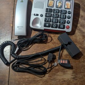 Amplicomms Bigtel 40 - Big Button Phone for Elderly - Loud Phones for Hard of Hearing which are Hearing Aid Compatible Phones - Corded Big Number Telephone - Dementia Aid Phone for Elderly