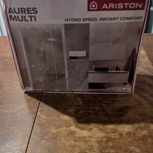 Ariston AURES Multi Electric Instantaneous Water Heater 9.5kW, Multi-Point, Compact Size, ELCB System, User-Friendly and A Energy Rated. Manufactured to be Installed in UK â€“ 3195216.