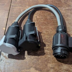 Maypole MP603 13 Pin -7pin N and S Adaptor lead - Black