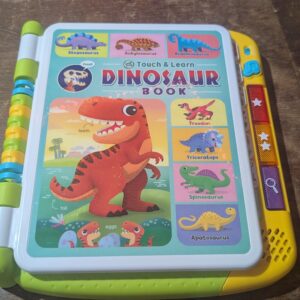 LeapFrog Touch & Learn Dinosaur Book, Educational & Interactive Book, 500+ Touchpoints, Triassic, Jurassic, & Cretaceous Periods, Music & Phrases, Toddler Toy for Ages 3, 4, 5+ Years, English Version