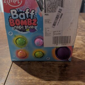 Baff Bombz Magic Brush from Zimpli Kids, 4 x Bath Bombs, Magically Paint your Bath Water, Creative Bath Toy for Children & 9 x Solar System Bath Bombs Gift Set, 9 x Planetary Fact Cards
