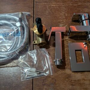 Ibergrif M22019 - Muslim Shower Mixer Kit, Hot and Cold Bidet Spray with Shattaf Sprayer, Hose Pipe, Chrome, Silver