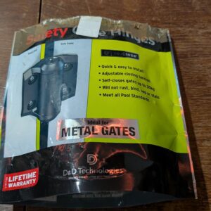 D&D Technologies TCA1S3 Series 3 Truclose Regular Hinges for Metal Gates, Black, Set of 3 Pieces