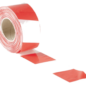 Faithfull FAITAPEBARRW Hazard Warning Barrier Tape 70mm x 500M Red/White