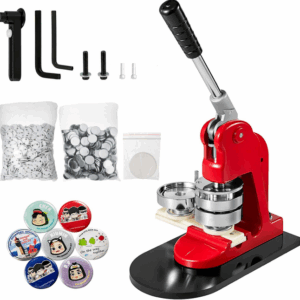 Mophorn 32mm Button Maker 1.25 Button and Badge Maker Machine Button Maker Press Punch Press Circle Cutter with 1000 Buttons(1000pcs)