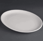 (Box 3) Olympia CC212 Athena Hotelware Oval Coupe Plate - 305x241mm 12x9 1/2" , White