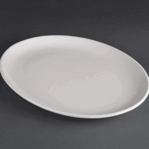 (Box 3) Olympia CC212 Athena Hotelware Oval Coupe Plate - 305x241mm 12x9 1/2" , White
