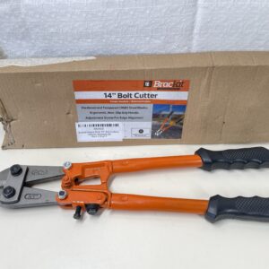 Brackit Heavy Duty 14" Bolt Cutters, 355mm Stainless Steel Mini Cropper Tool with Rubberized Anti-Slip Easy Grip Handles for Mechanics, Carpentry, Building, Plumbing