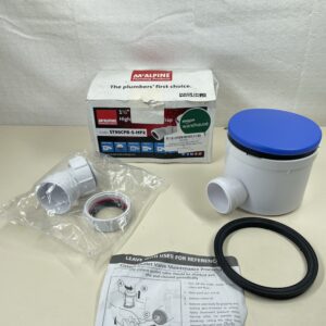 McAlpine ST90CPB-S-HP2 CP BRASS Grid Flange 90mm High Flow Shower Trap Waste