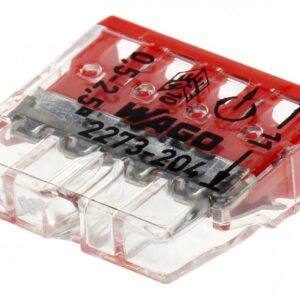 WAGO connection terminals 2273-204 | 4 wires, up to 2.5 mm², 100 pieces, COMPACT connection terminal for solid conductors, confirmed application safety, smallest possible design