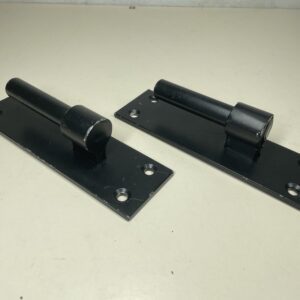 Merriway BH06847 (2 Pcs) Gate Hinge Brackets 16mm Pin Heavy Duty Wrought Iron Black - Pack of 2 Pieces