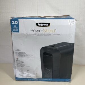 Fellowes LX65 Cross Cut Paper Shredder - Shreds 10 Sheets into 4x40mm Particles, for Home or Home Office