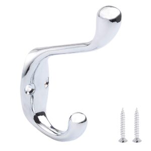 Amazon Basics AB4600-PC-5 Coat Hooks - Polished Chrome, Pack of 5