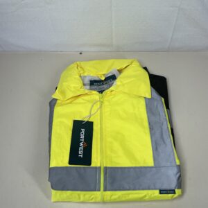 Portwest Hi-Vis Classic Contrast Rain Jacket, Size: S, Colour: Yellow/Black, H443YBRS