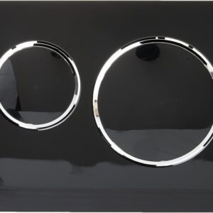 Geberit K11188 Push Button Actuator Plate - Black/Chrome, 1.00